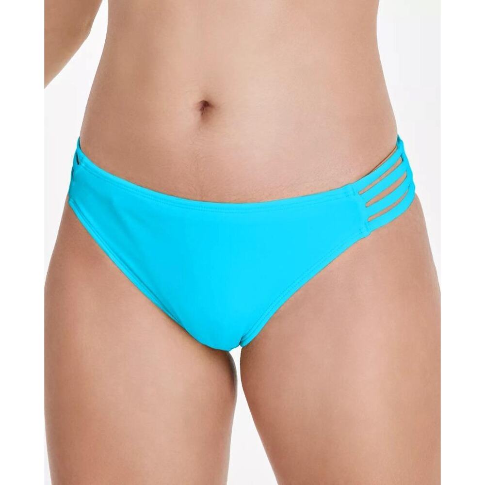 Salt + Cove Junior's Aqua Strappy-Side Hipster Bikini Bottoms Size XS